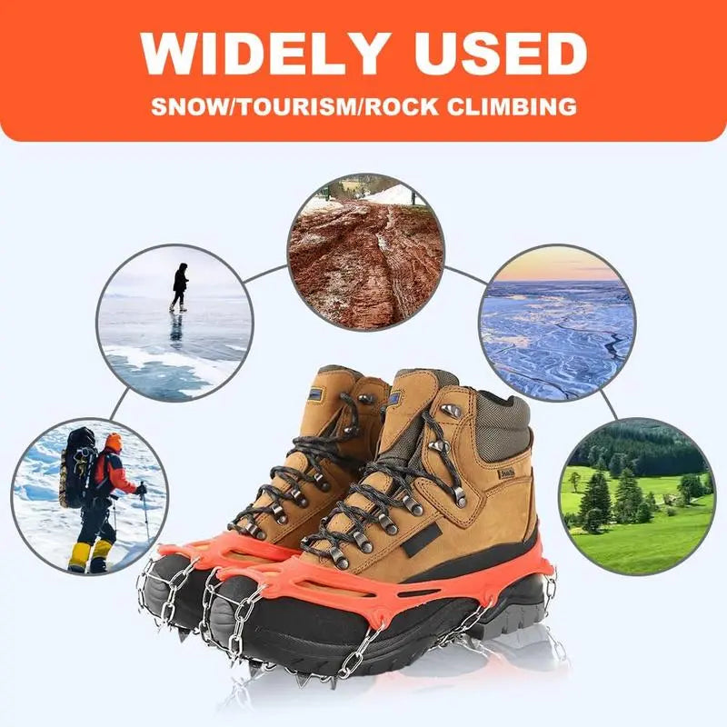 🧊 50% OFF Ice Cleats for Shoes – Anti-Slip Snow Grips for Winter Walking & Hiking