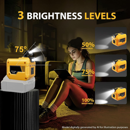 🛠️250W Power Inverter Compatible with 20V Battery Converter