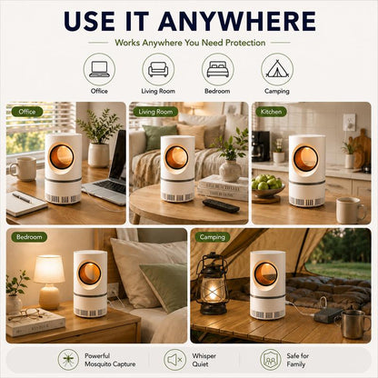 🔥UV Light Mosquito Trap Lamp, Ultra Quiet 30dB Insect Catcher with Strong Suction