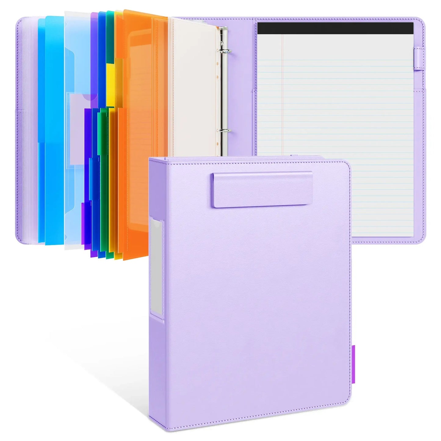 🔥HOT SALE 49% OFF - 📄✨PU Leather Clipboard with Storage – 3-Ring Binder, Magnetic Clip, Removable Notepad & Expanding File