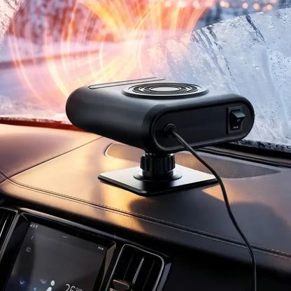 🚗 12V Portable Car Heater ❄️ 360° Rotatable Windshield Defroster & Defogger