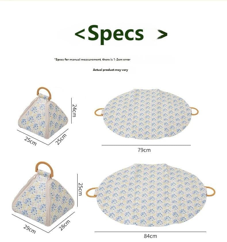 🌿 Foldable Waterproof Picnic Blanket with Carry Handle – Thick Padded Outdoor Mat for Beach, Camping & Travel