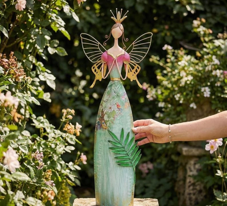 🧚Whimsical Fairy Garden Metal Statues | Enchanted Angel Decor ✨