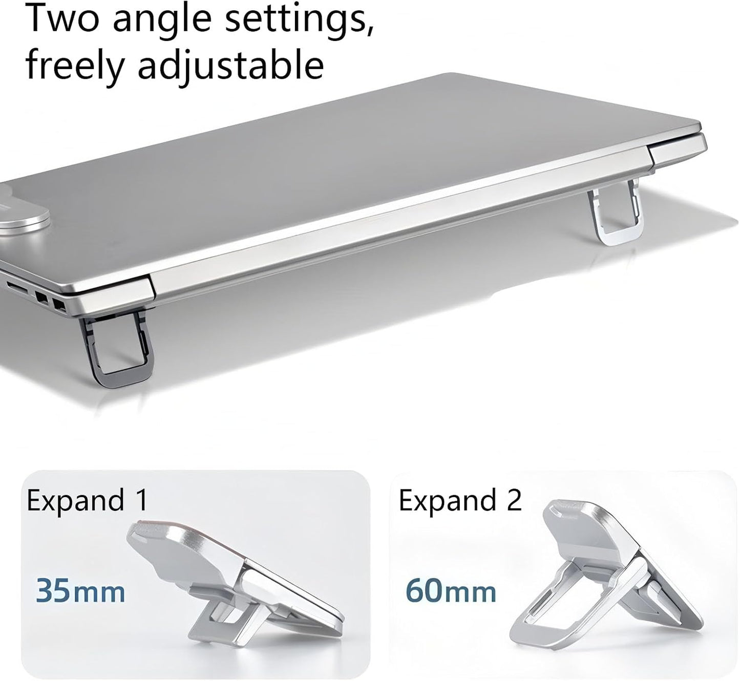 2 Pcs Zinc Alloy Foldable Laptop Stand