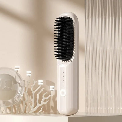 📍USB Cordless Negative Ion Hair Straightening Comb