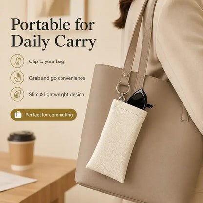 💥Buy 1 get 1 free 🔥Soft PU Leather Sunglasses Pouch Elastic Opening Eyeglasses Bag