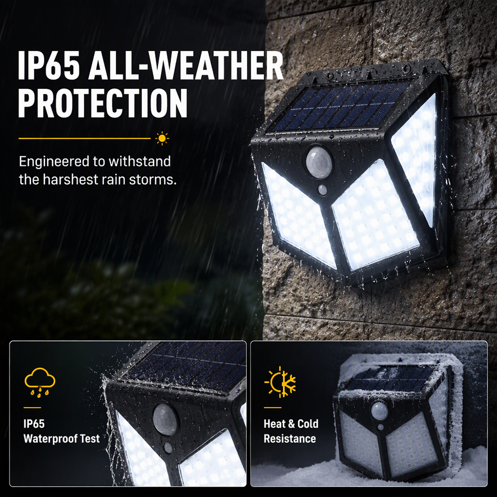 Light Up Gardens Instantly! 140-LED Motion Sensor Solar Wall Lamp