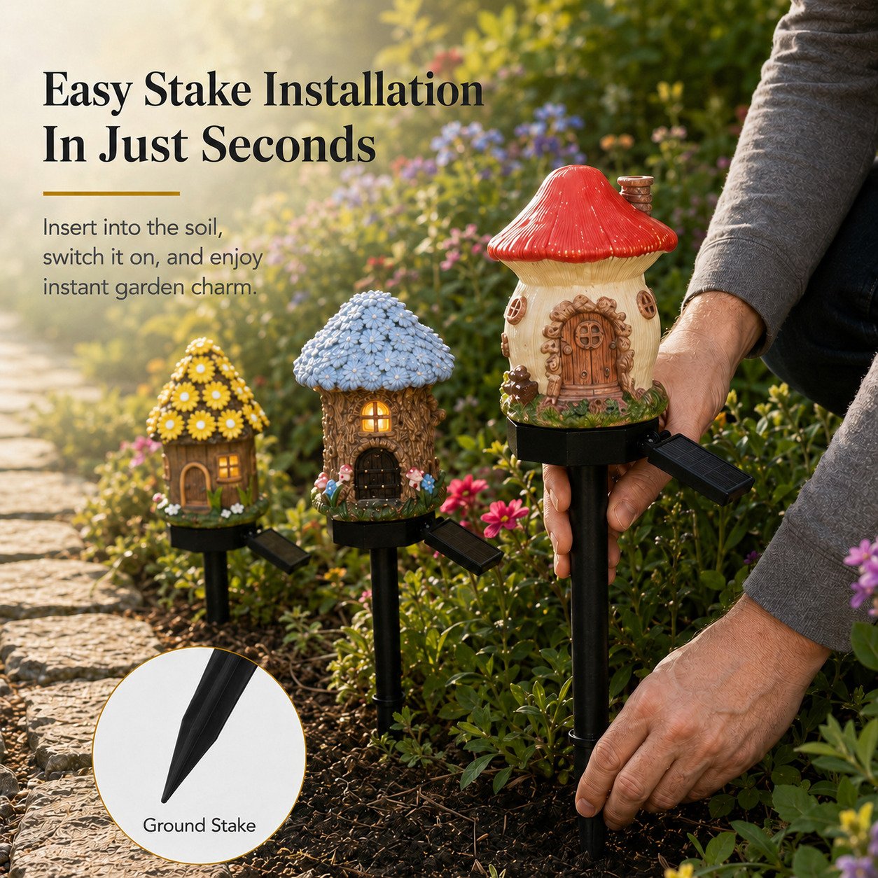 🍄🏡 Solar Mushroom Garden Light – Create a Cozy Fairy-Tale Glow Outdoors 🌙