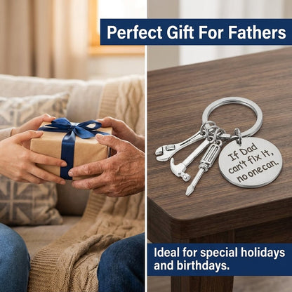 "Hero Dad" Handyman Keychain Set | Heartwarming Father's Day Gift for the Dad Who Can Fix Anything