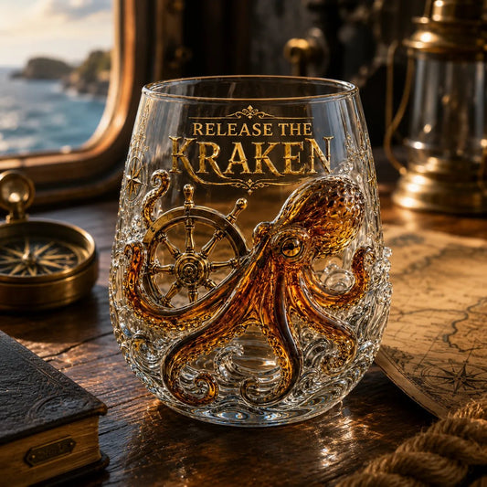 🔥Release The Kraken Pirate Glass Collection🏴‍☠️ — 3-Piece Legendary Ocean Treasure Set