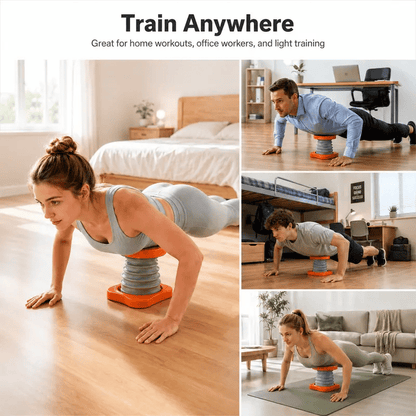 💪 SPRING‑LOADED PUSH‑UP BOOST TRAINER | HOME GYM FOR BEGINNERS
