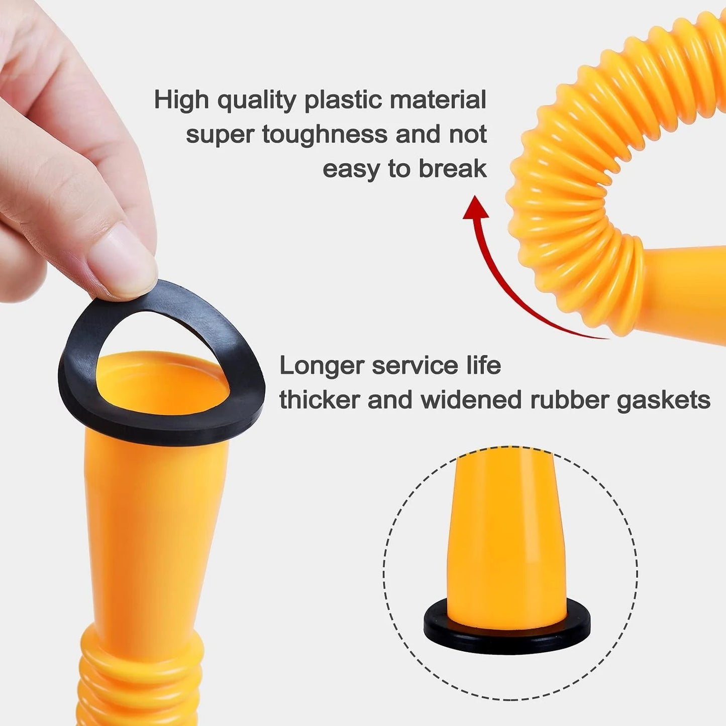 🔥HOT SALE🔥 Universal Gas Can Spout Replacement Kit — Flexible Leak-Proof Nozzle, Fits 1–10 Gal Cans