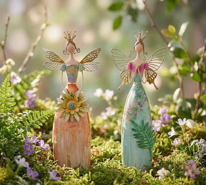 🧚Whimsical Fairy Garden Metal Statues | Enchanted Angel Decor ✨
