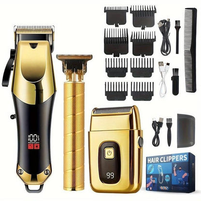 Mroace 3-Piece Professional Hair Clipper and Trimmer Kit for Men