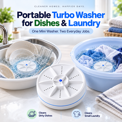 🌀 Portable Vortex Mini Washer – Turn Any Basin Into a Quick Wash Station