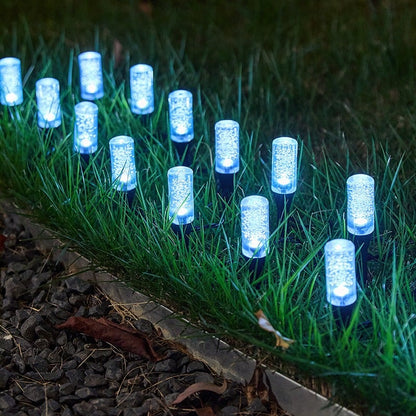 2026 Hot Sale💙 20-Pack Blue Bubble Solar Garden Stake Lights