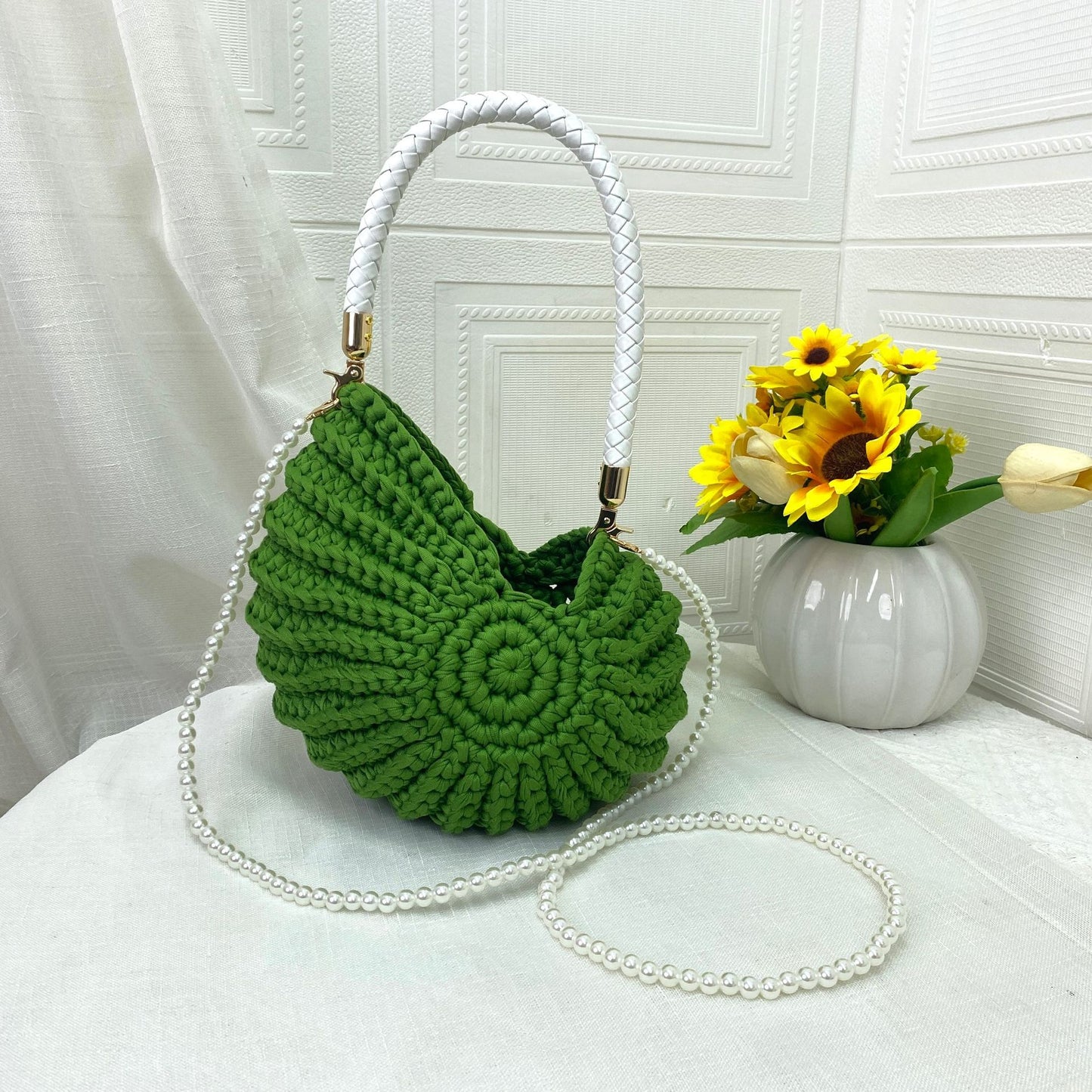 Nautilus shell crossbody bag
