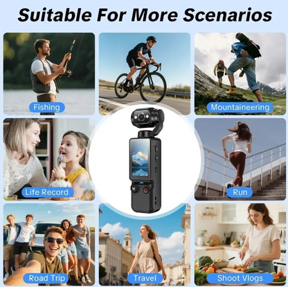 🎥 Upgraded Vlogging Camera – 180° Rotating Lens, Full-Body Video Recorder for Travel, Daily Life & Content Creation
