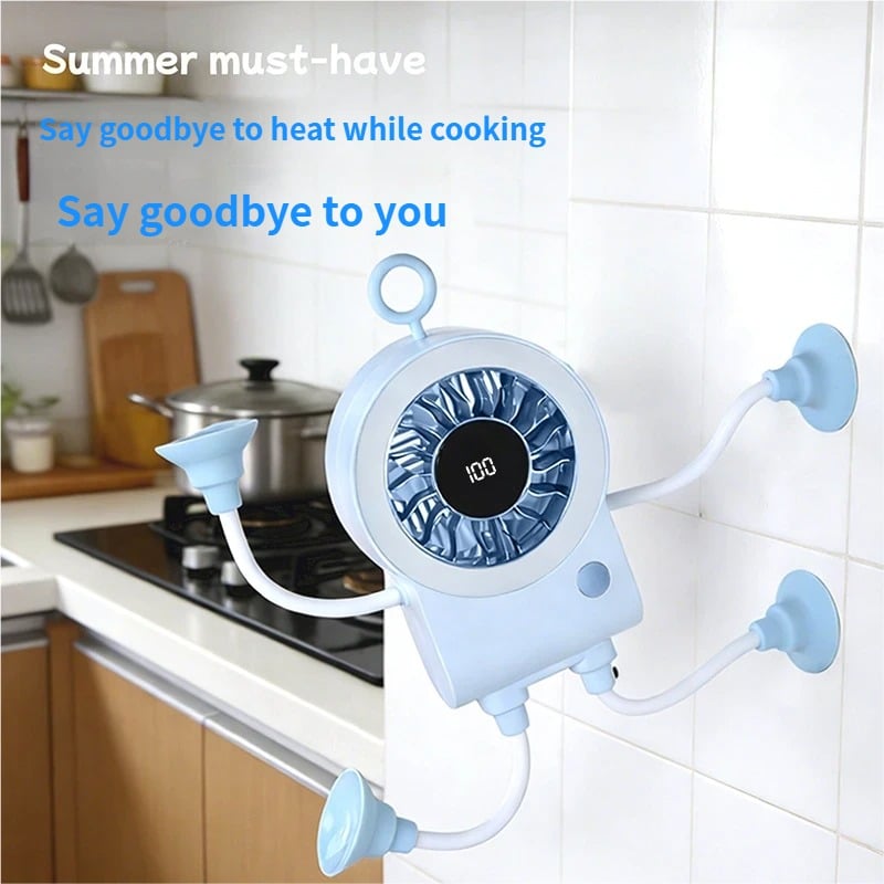 🌟🤖 Cute Robot Shaped Multi-scene Portable Desk Fan