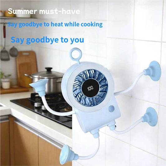 🌟🤖 Cute Robot Shaped Multi-scene Portable Desk Fan