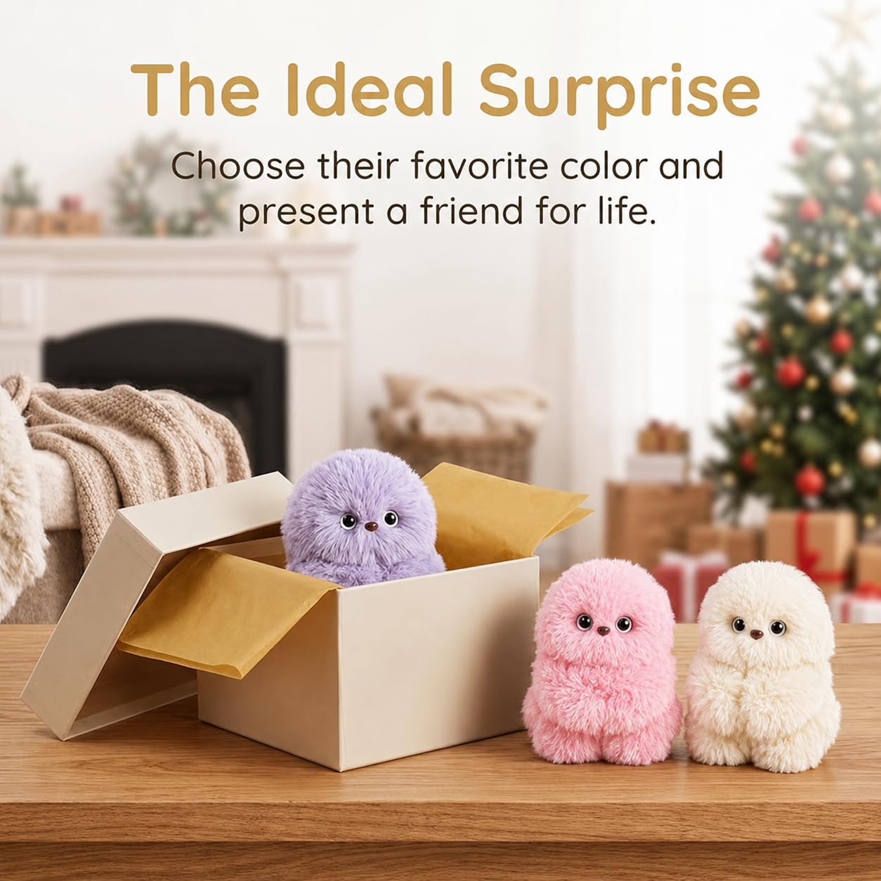 👀Cute AI shy👜 Emotional companionship robot doll bag charm plush toy