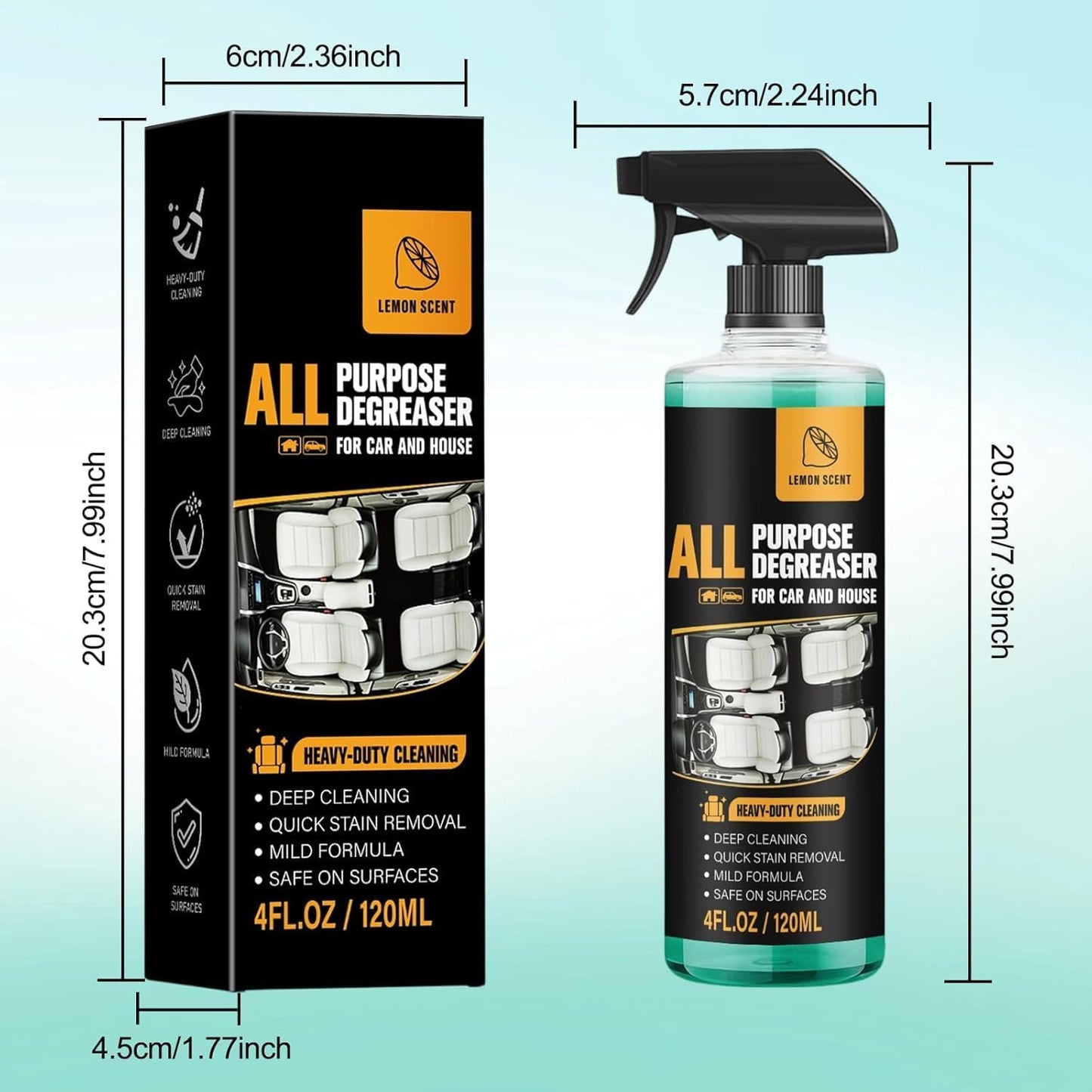 Multi-Purpose Cleaning Spray,4.2 fl oz/120 ml