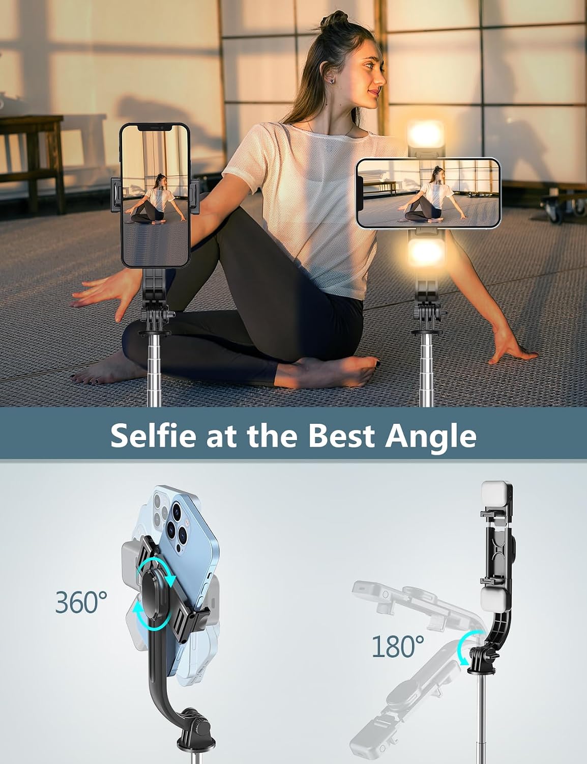 🔥Selfie Stick Tripod with Wireless Remote
