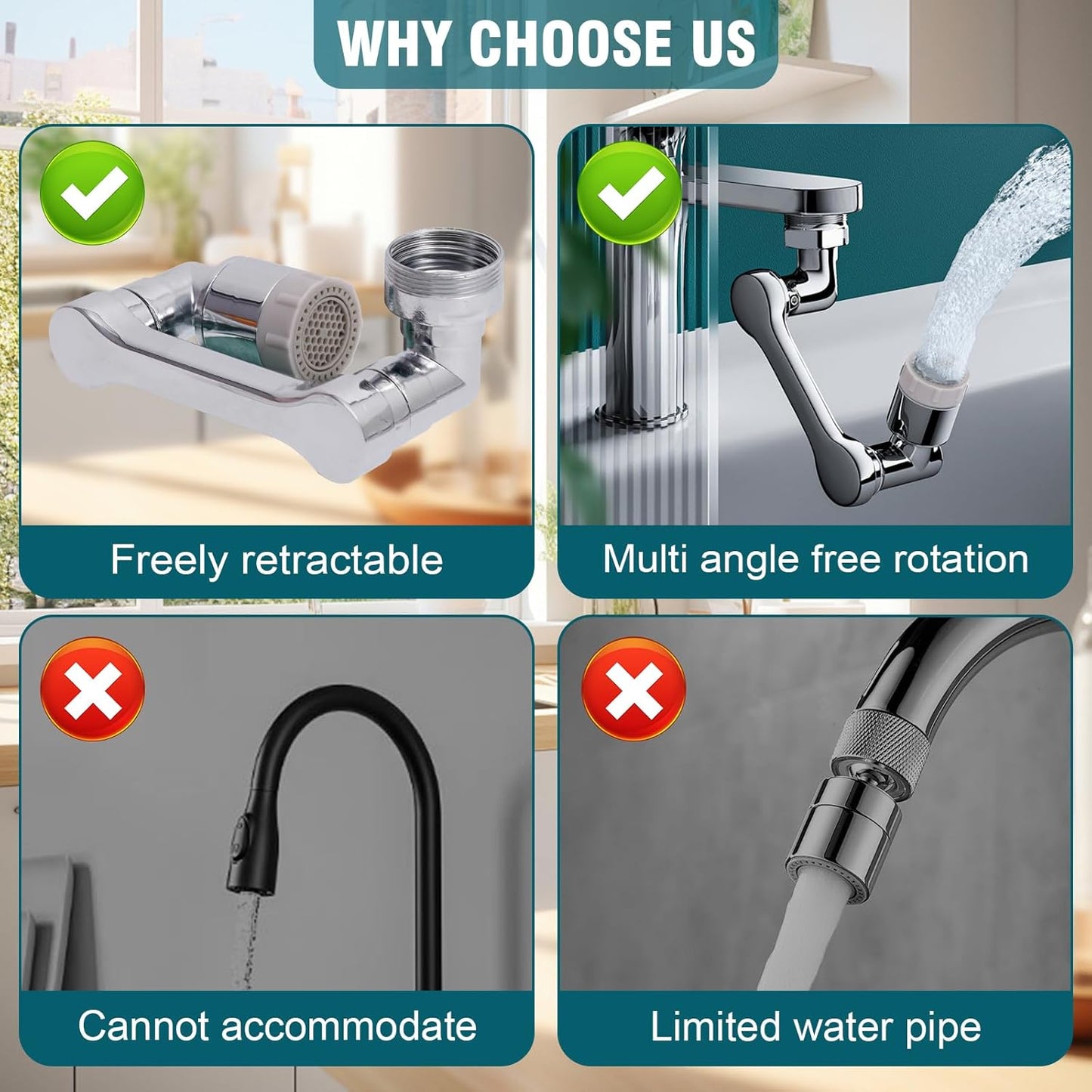 🔥Limited Time 50% Off✨Faucet extender with 1440° Rotation