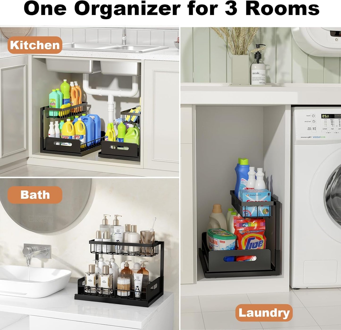 🔥 Last Day 49% OFF - Under Sink Organizer,Gift for Mother
