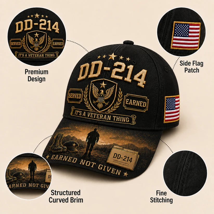🔥LAST DAY 50% OFF - 🇺🇸 DD-214 Served Earned Commemorative Cap🧢✨(Breathable & Lightweight Comfort & Unisex Fit)