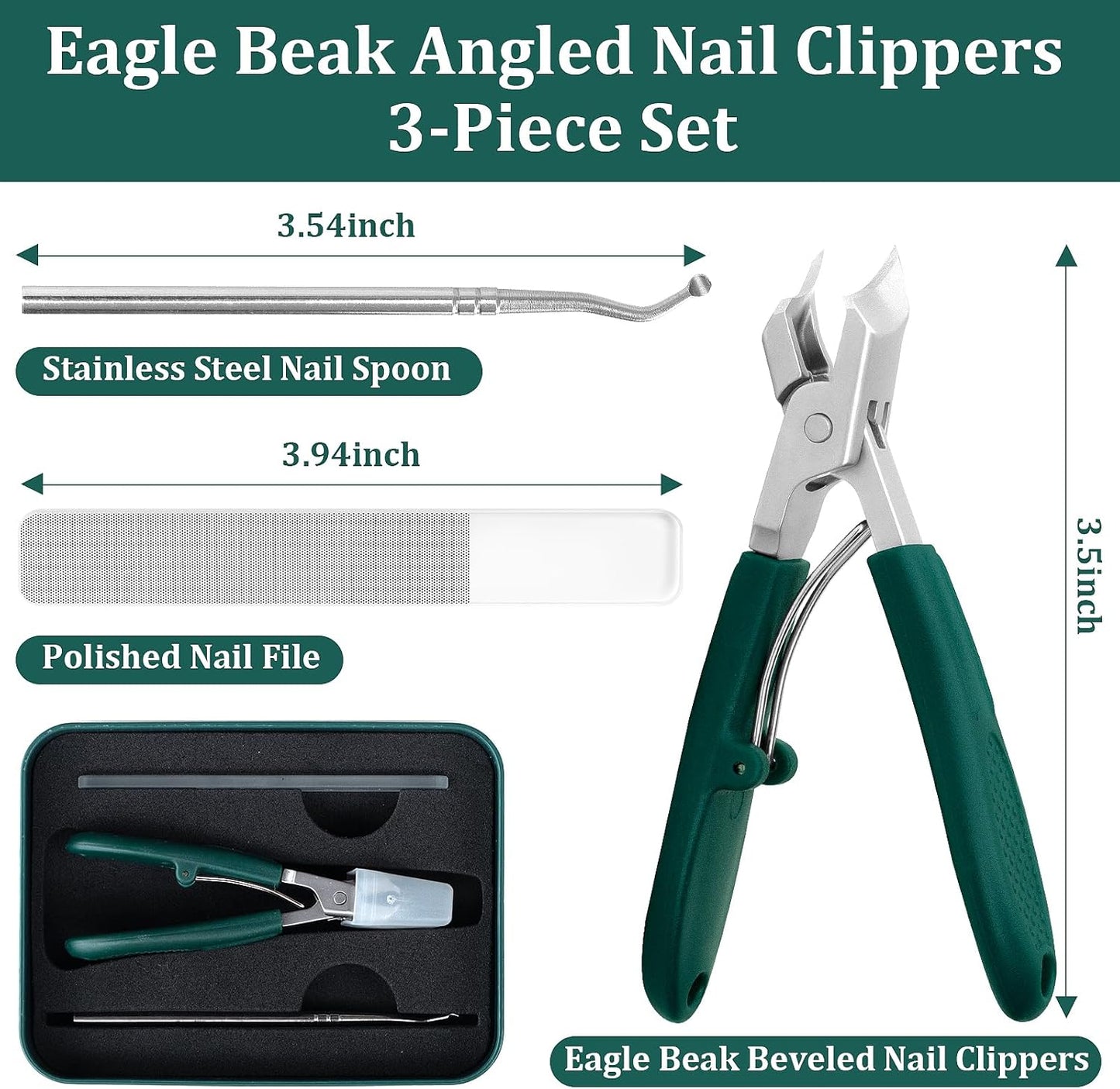 🔥Limited Time 50% Off✨ 3 PCS Eagle-Beak Ingrown Toenail Clipper