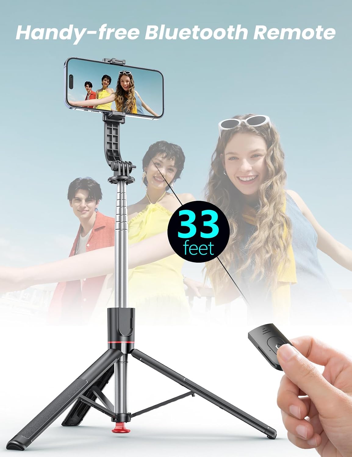 🔥Selfie Stick Tripod with Wireless Remote