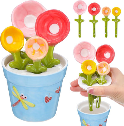 🌸Flower Measuring Spoons Set in Pot