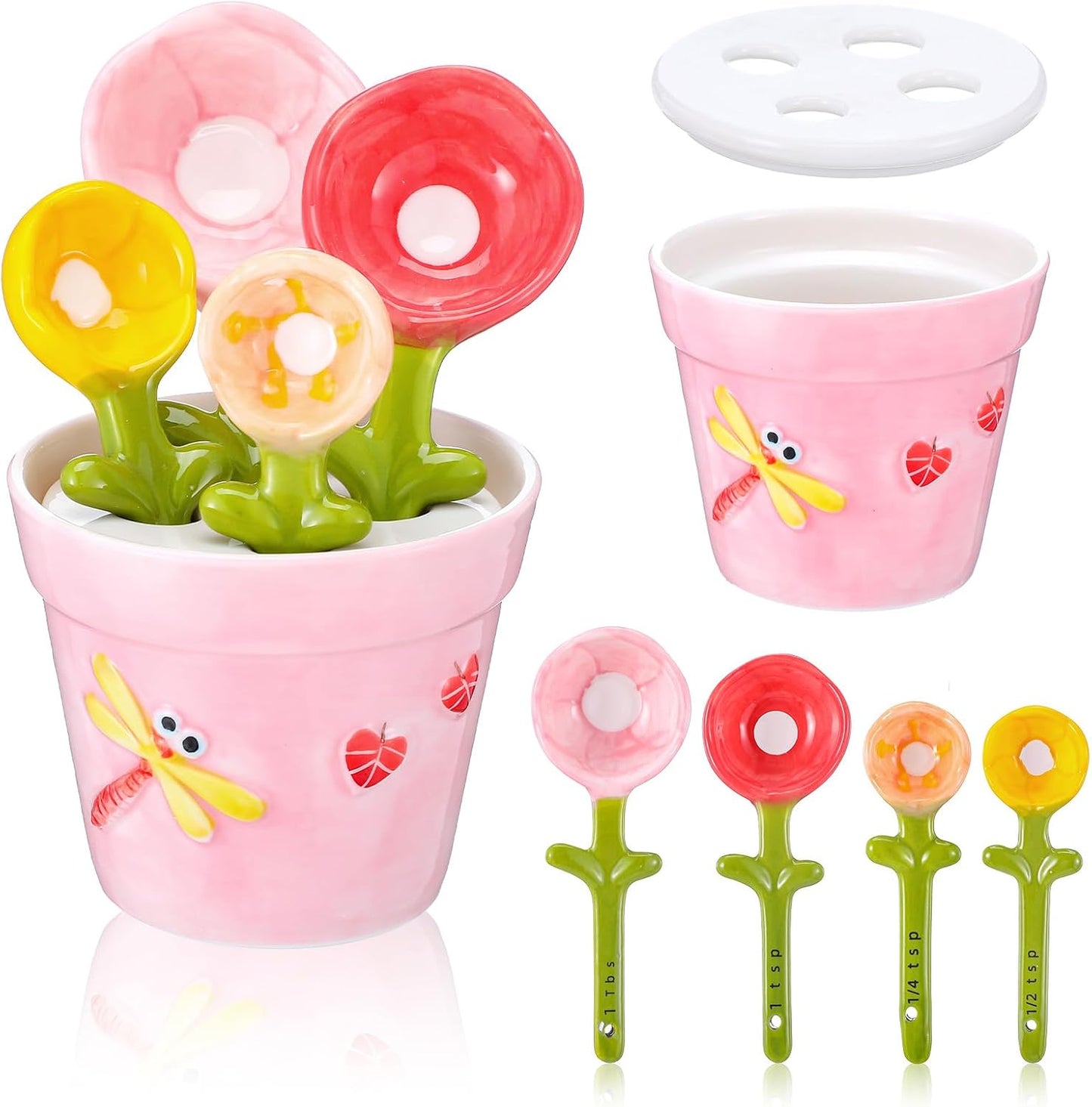 🌸Flower Measuring Spoons Set in Pot
