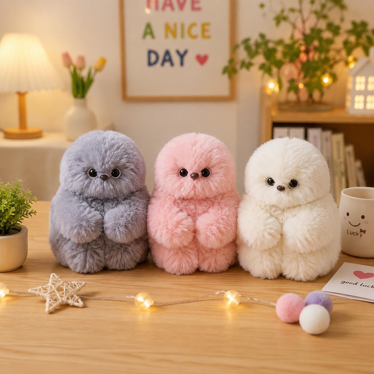 👀Cute AI shy👜 Emotional companionship robot doll bag charm plush toy