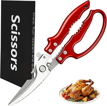 ✂️ Heavy-Duty Multifunction Kitchen Shears -Fish Scaler🐟 Bottle Opener🍾Safety Lock 🔪