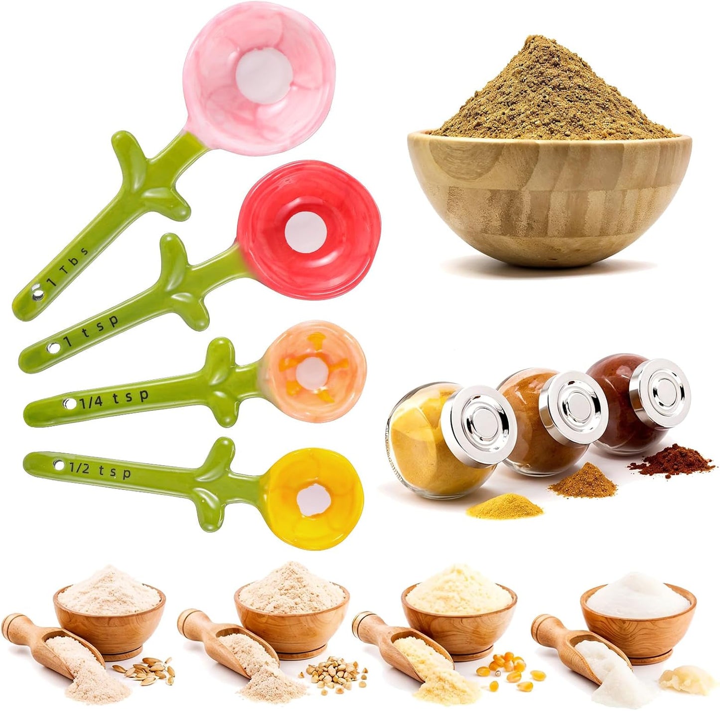🌸Flower Measuring Spoons Set in Pot