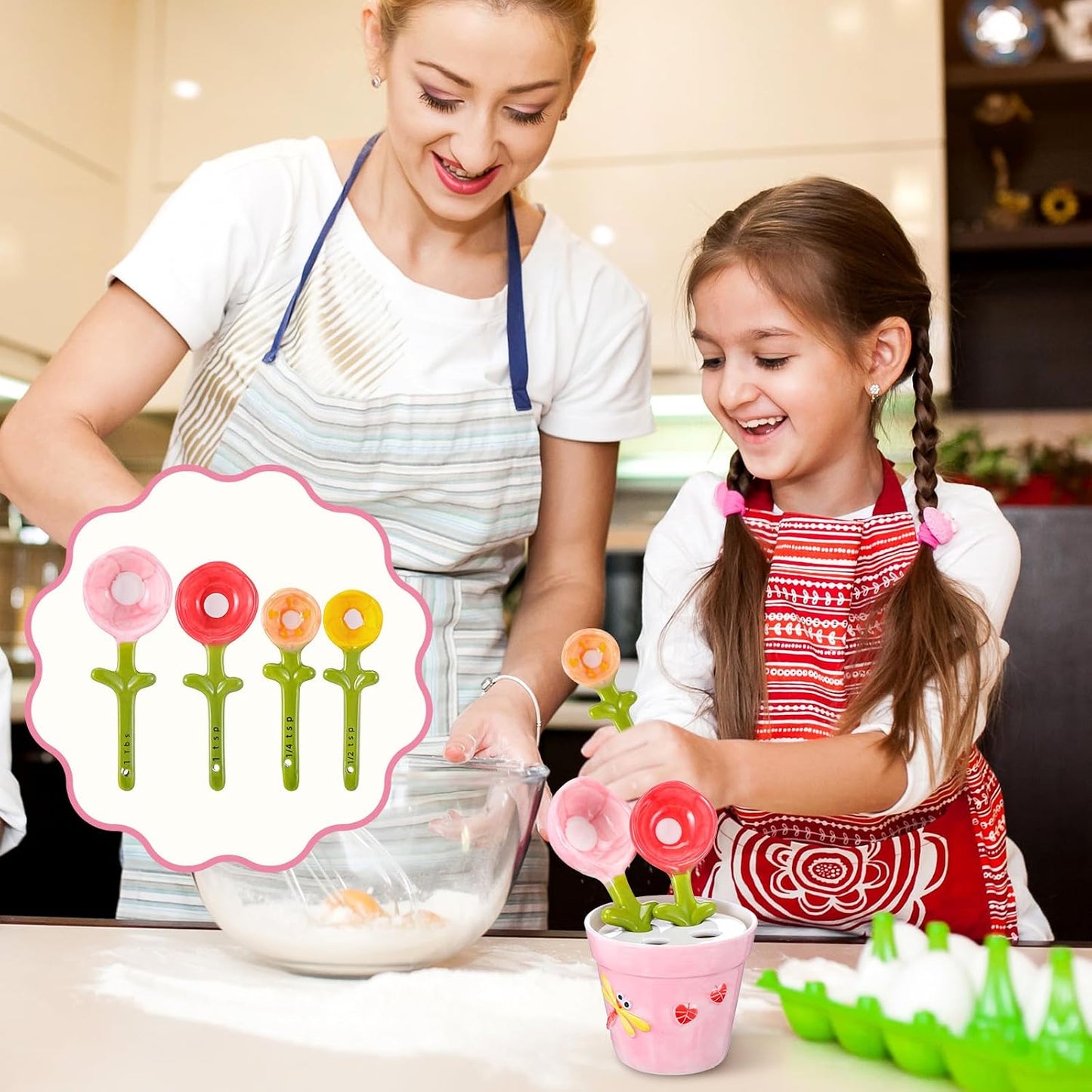 🌸Flower Measuring Spoons Set in Pot