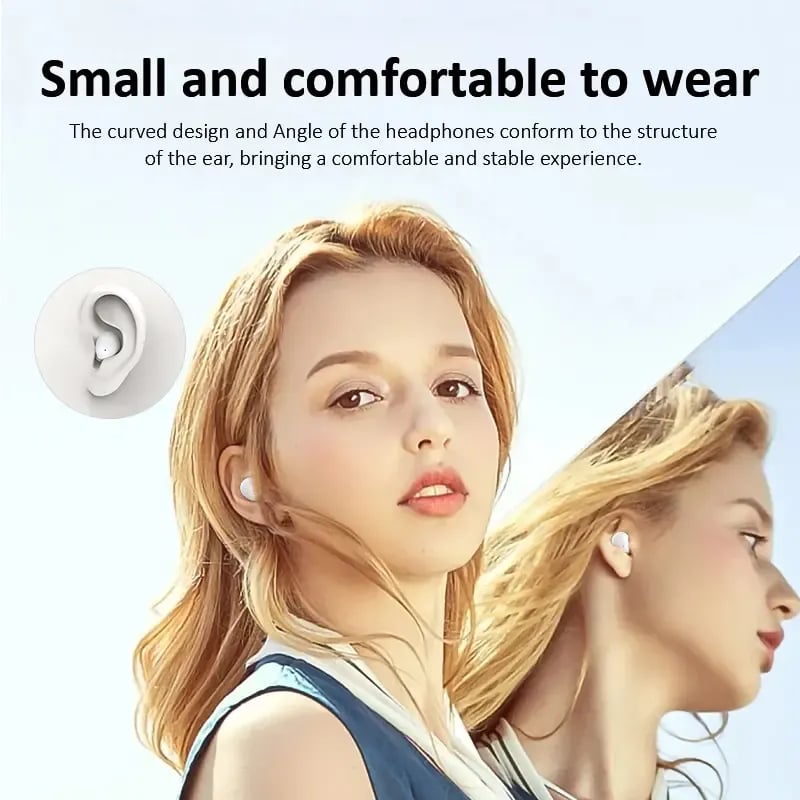 Hot Sale🌙 Ultra-Small Invisible Sleep Earbuds – 0.08oz Mini Noise Reduction Earphones with 25H Battery Life for Side Sleepers, Travel & Daily Use