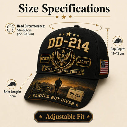 🔥LAST DAY 50% OFF - 🇺🇸 DD-214 Served Earned Commemorative Cap🧢✨(Breathable & Lightweight Comfort & Unisex Fit)