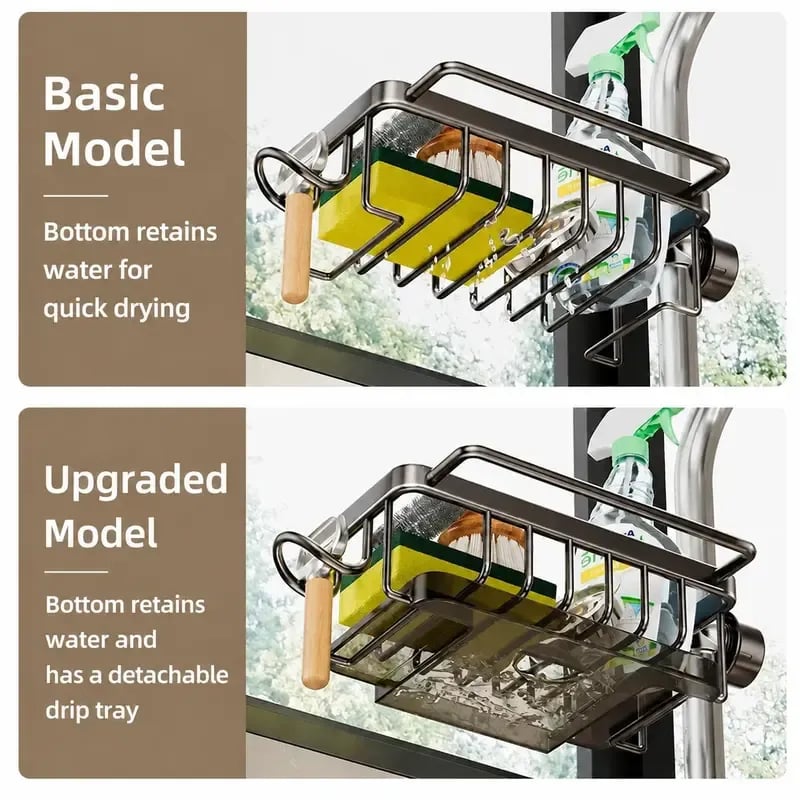 🚰Sink Organizer Rack for Kitchen and Bathroom,Scrubbers, Soap,Brush