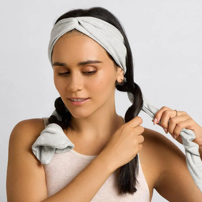 💆‍♀️Heather Gray Active Curling Headband – Heatless Hair Curler for Soft Waves & Curls