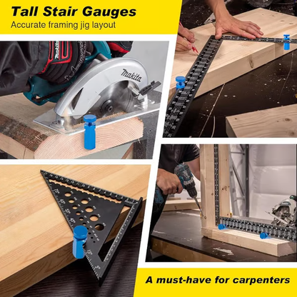 🔥Limited Time 50% Off✨Tall Stair Gauges for Framing Square with Holder and Hook