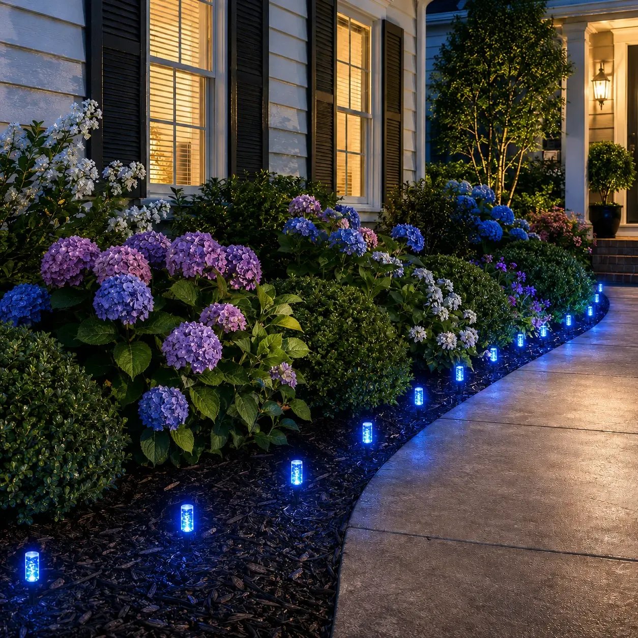 2026 Hot Sale💙 20-Pack Blue Bubble Solar Garden Stake Lights