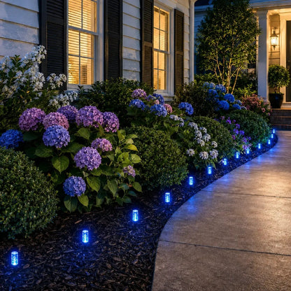 2026 Hot Sale💙 20-Pack Blue Bubble Solar Garden Stake Lights