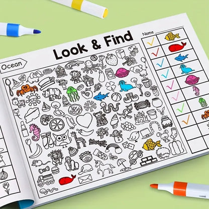 ✍️🧠Interactive Look & Find Colouring Book