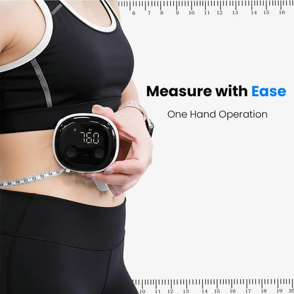 Smart Bluetooth-Enabled Digital Measuring Tape for Body Measurements (Waist, Chest, Thighs, etc.) – Rechargeable, with One-Touch Retraction