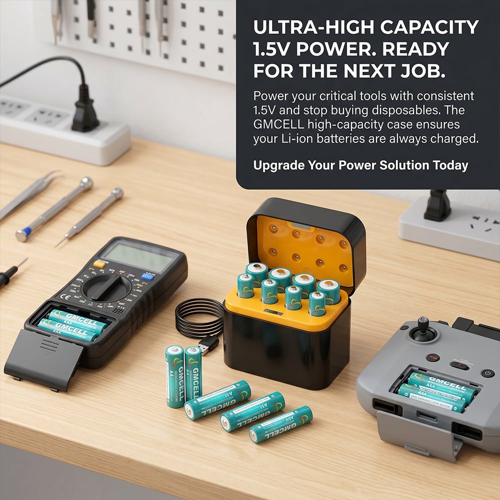 🔋 Portable Smart 8-Slot Rechargeable Battery Charger