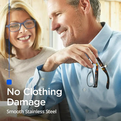 💥Buy 2 get 1 free 🔥Magnetic Eyeglass Holder Stainless Steel Glasses Clip for Shirts & Pockets | Made in the USA with Lifetime Guarantee