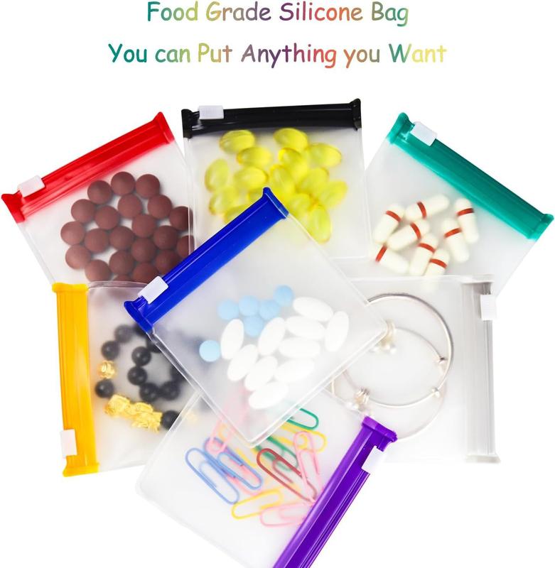 🔥7Pcs Clear Zipper Pill Storage Bag